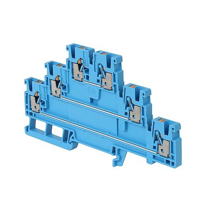 Allen Bradley 1492-PT3-B 1492-P Series DIN Rail Terminal Block Blue, 2.5mm², Push-in