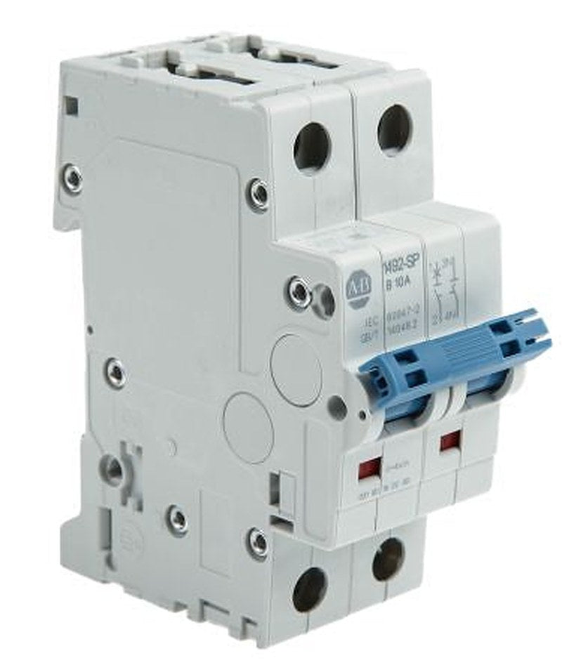Allen Bradley 1492-SP 1492-SP Miniature Circuit Breaker, 1-Pole, 10A, Type B, 240V ac AC, 62.5 V dc DC, 15 kA Breaking