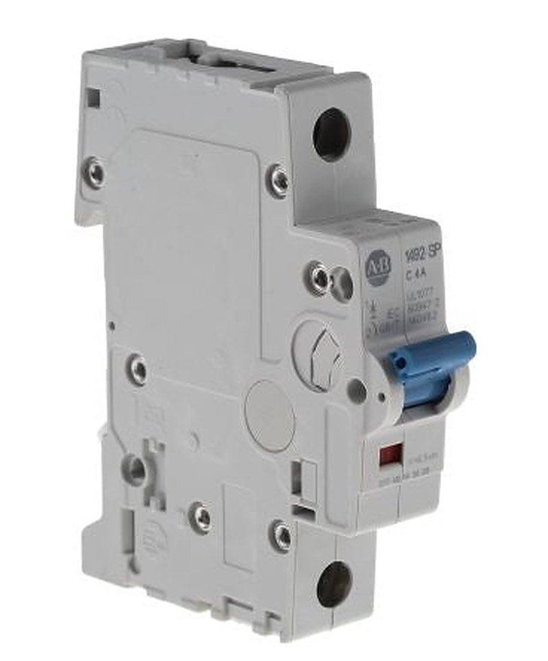 Allen Bradley 1492-SPM Miniature Circuit Breaker, 1-Pole, 4A, Type C, 277V ac AC, 48 V dc DC, 10 kA Breaking Capacity