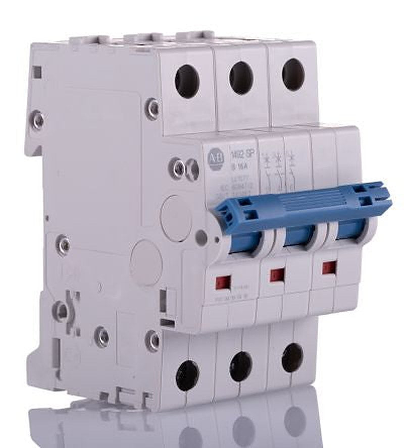 Allen Bradley 1492-SPM 1492-SPM Miniature Circuit Breaker, 3-Pole, 16A, Type B, 480V ac AC, 96 V dc DC, 15 kA Breaking