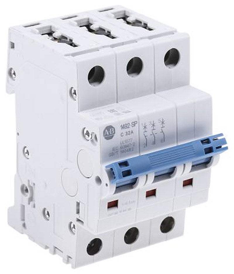Allen Bradley 1492-SPM Miniature Circuit Breaker, 3-Pole, 32A, Type C, 480V ac AC, 10 kA Breaking Capacity