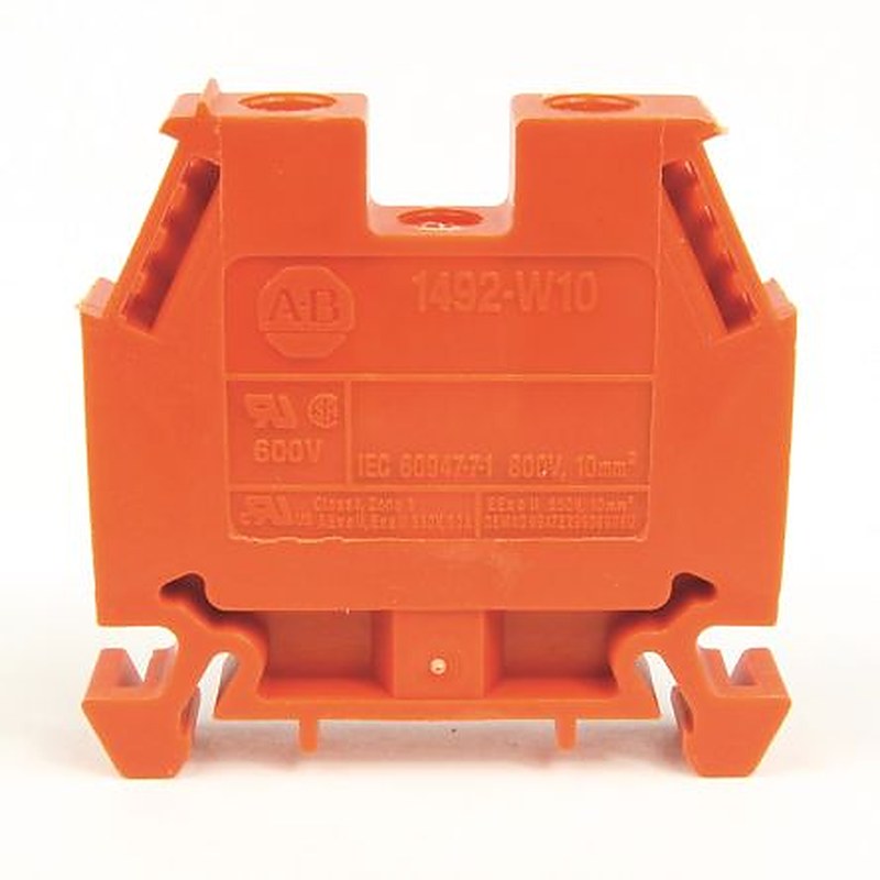 Allen Bradley 1492-W10-OR 1492-W Series Feed Through Terminal Block Orange, 10mm², Screw