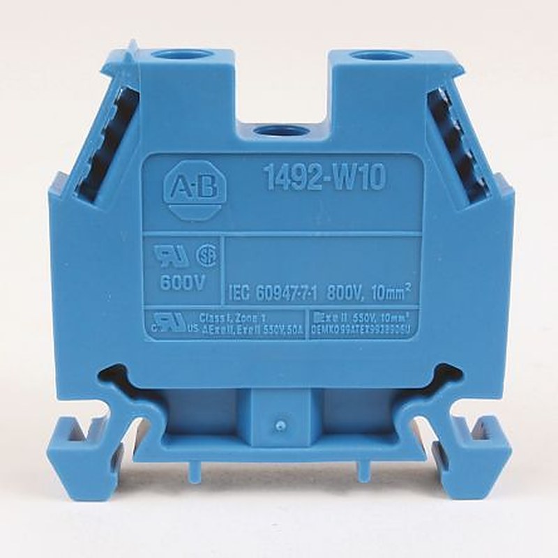 Allen Bradley 1492-W10 1492-W Series Feed Through Terminal Block Grey, 10mm², Screw