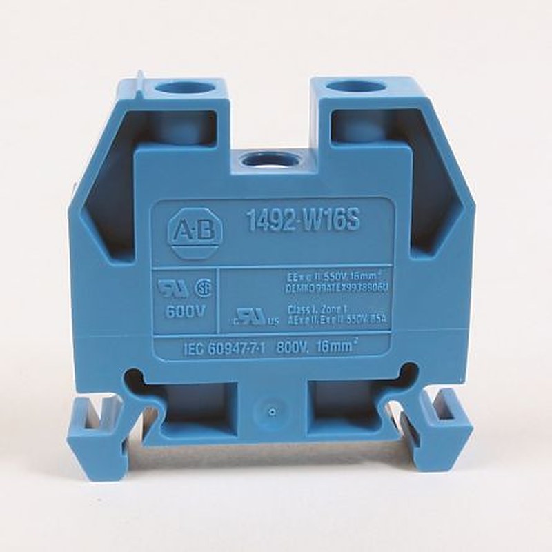 Allen Bradley 1492-W16S 1492-W Series Feed Through Terminal Block Grey, 16mm², 2.5 mm², Screw