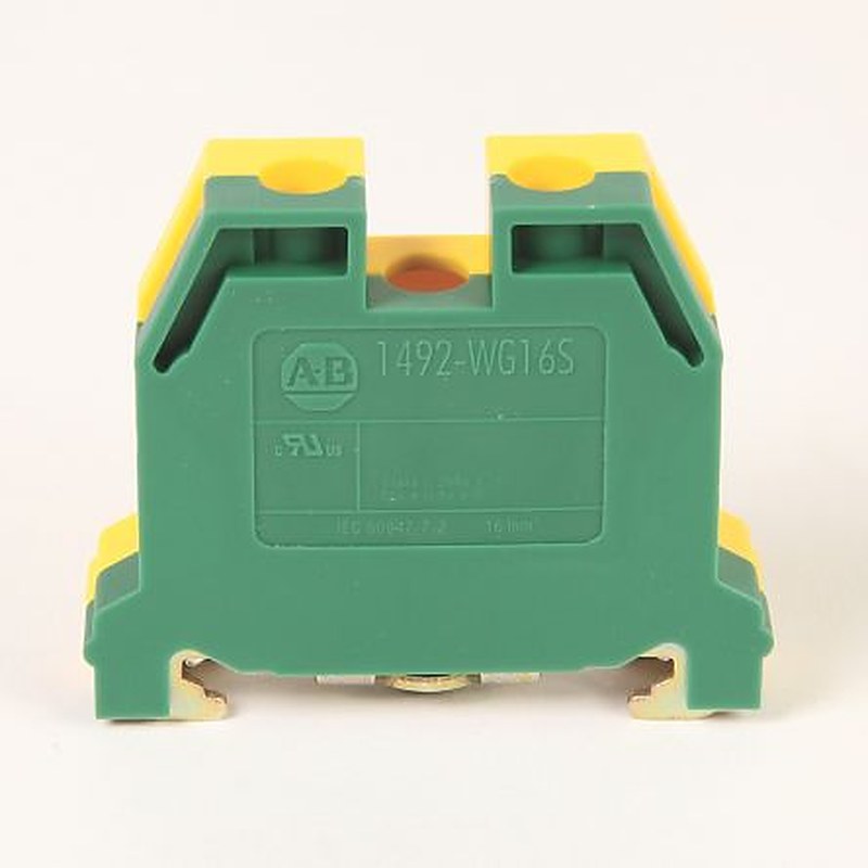 Allen Bradley 1492-WG16S 1492-W Series Feed Through Terminal Block Green, 16mm², Screw