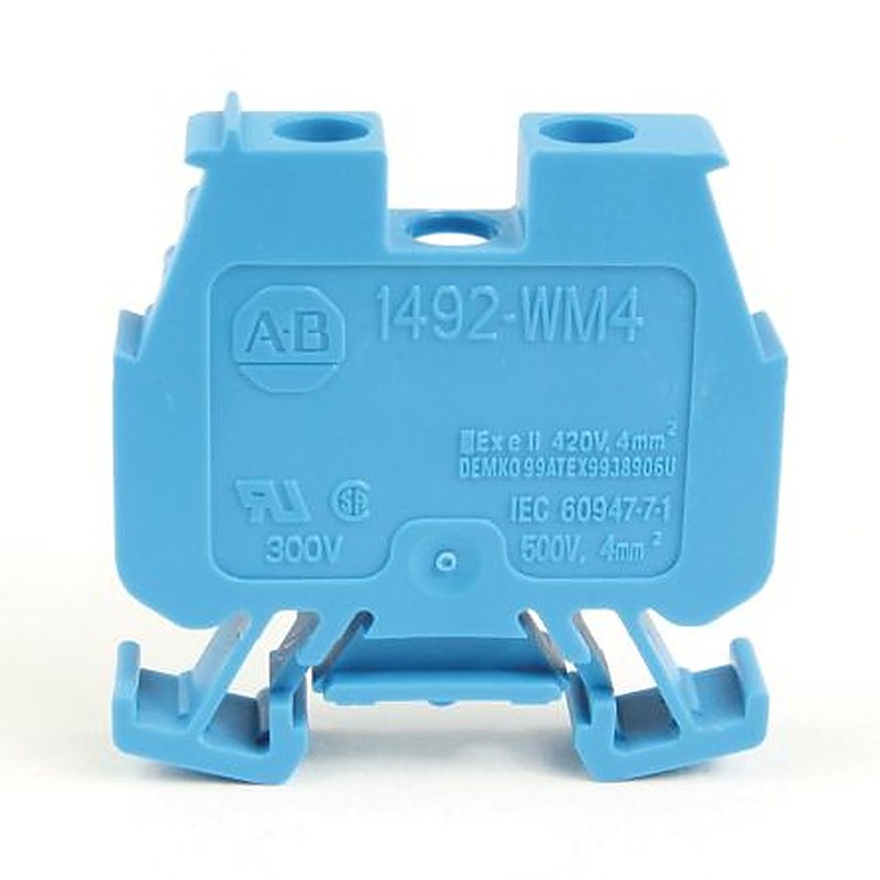 Allen Bradley 1492-WM4 1492-W Series Feed Through Terminal Block Grey, 4mm², Screw