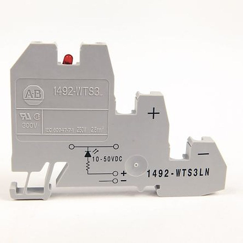 Allen Bradley 1492-WTS3LN 1492-W Series DIN Rail Terminal Block Grey, 2.5mm², Screw