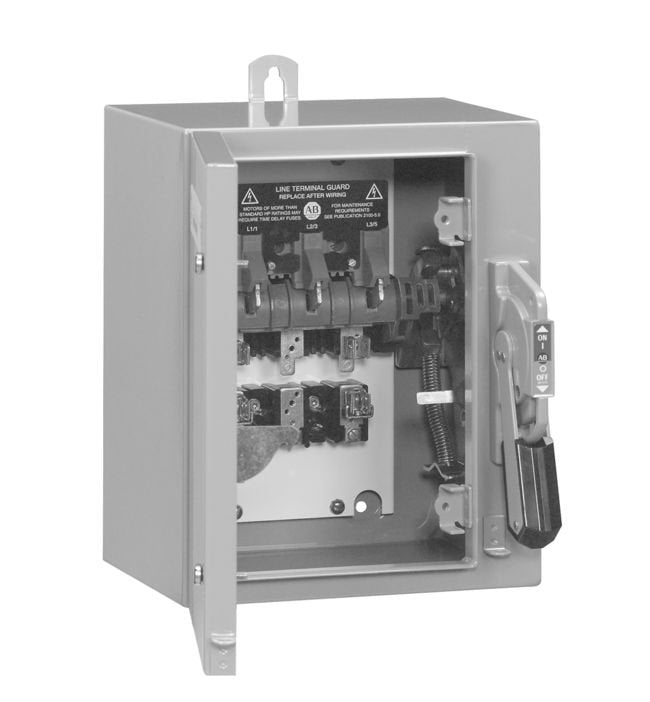 1494G Enclosed Disconnect Switches, 60A, , Type 4/4X - Enclosure Code C, 3 pole, three phase, Class H fuse clips, 600VAC