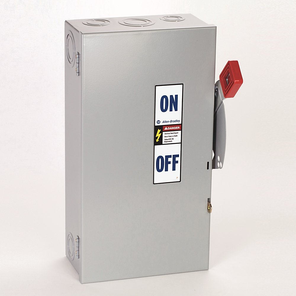 1494H Heavy Duty Safety Switch, 60A 600V AC Non-Fusible Disconnect Switch, Type 1 General Purpose Painted Metal Enclosure, Door Latch