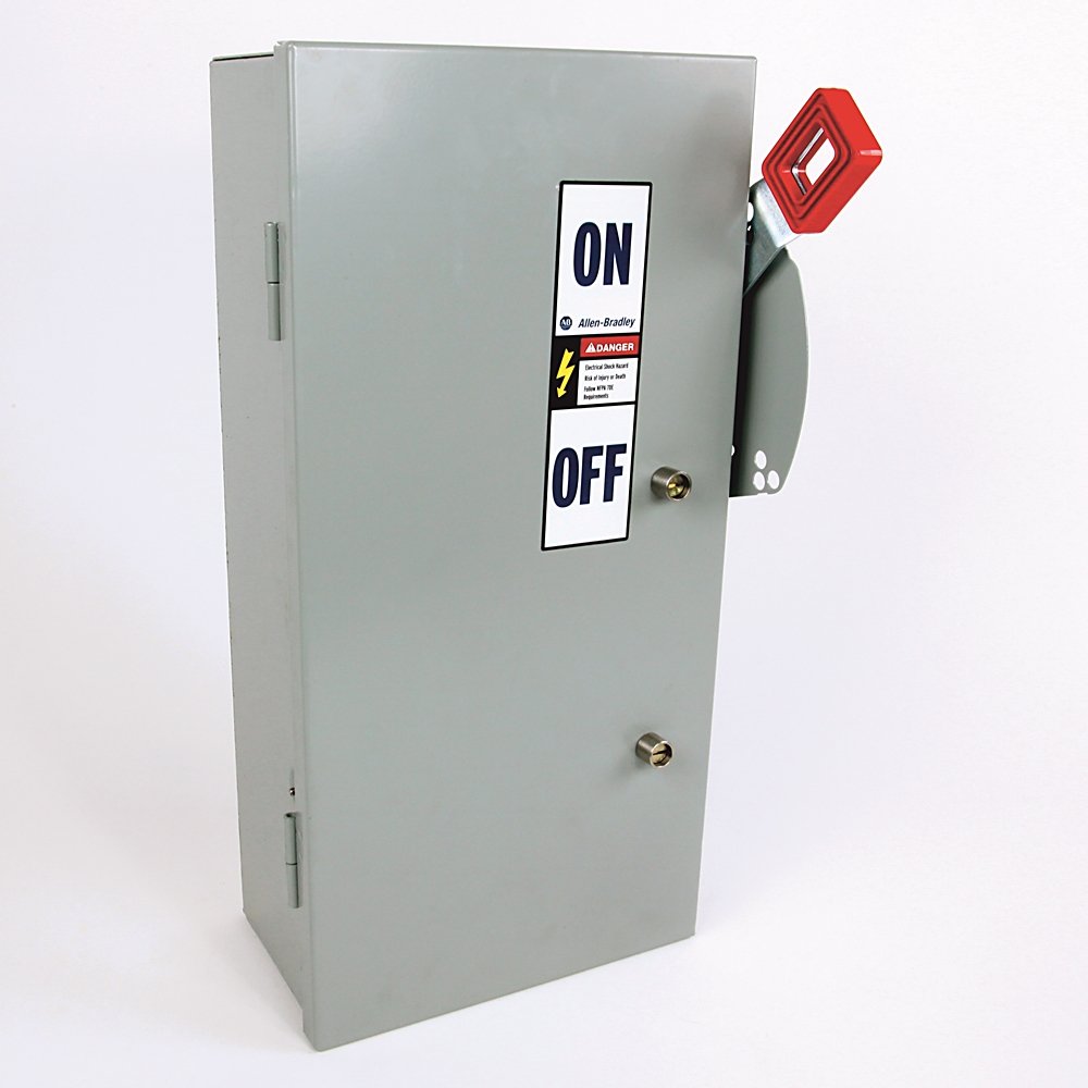 1494H Heavy Duty Safety Switch, 60A 240V AC Fusible Disconnect Switch, Type 12 Dust-Tight Painted Metal Enclosure, Door Screw Fasteners
