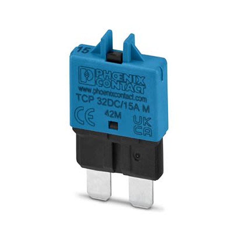 Phoenix Contact TCP 32DC/15A M Thermal Circuit Breaker - 1-Pole, On Base Element, 15A Current Rating, 2000 A, 32V ac, 32