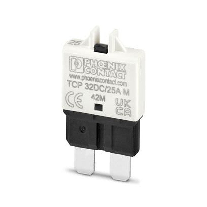 Phoenix Contact TCP 32DC/25A M Thermal Circuit Breaker - 1-Pole, On Base Element, 25A Current Rating, 2000 A, 32V ac, 32