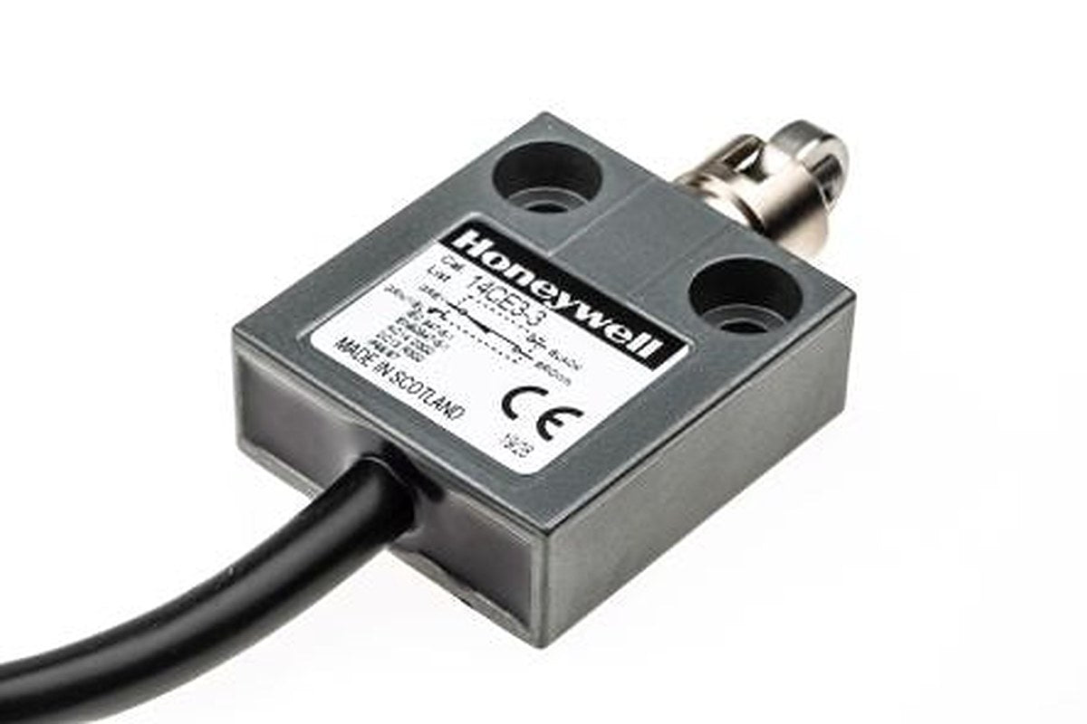 Honeywell 14CE Series Plunger Limit Switch, SPDT, IP68, IP67, IP66, IP65, Die Cast Zinc Housing, 250V ac, 5A