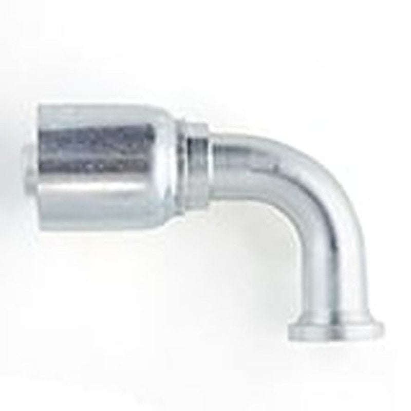 Parker, 14N77-24-20 Stainless Steel Steel Hydraulic Fitting SAE 1-1/2 in, 90 °, Crimp 1.25in