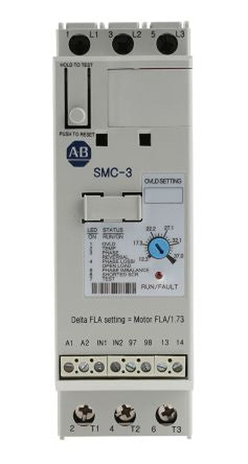 Allen Bradley SMC-3 Soft Starter 460V ac, 18.5 kW, 3 Phase, IP2X