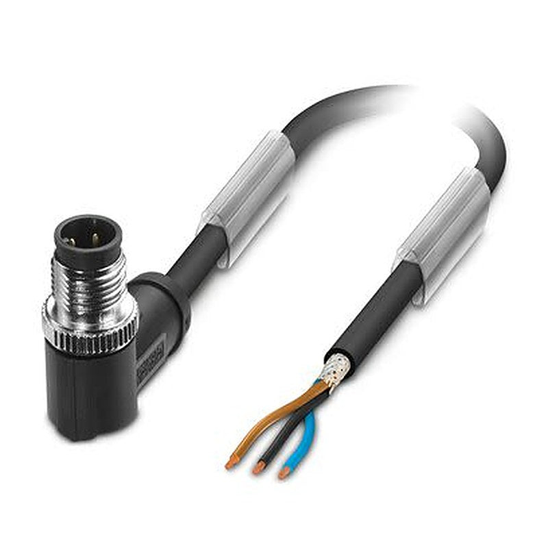 Phoenix Contact Male 3 way M12, M12, Right Angle, Right Angle to Straight Sensor Actuator Cable, 10 m
