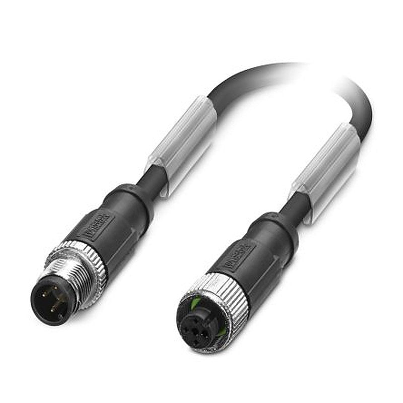 Phoenix Contact Male 3 way M12 to Female 3 way M12 Sensor Actuator Cable, 600 mm