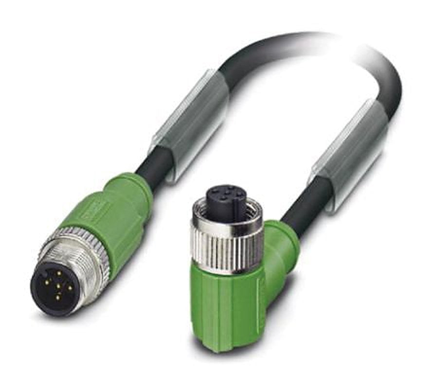 Phoenix Contact Male 5 way Threaded to Female 5 way M12 Sensor Actuator Cable, 1.5 m