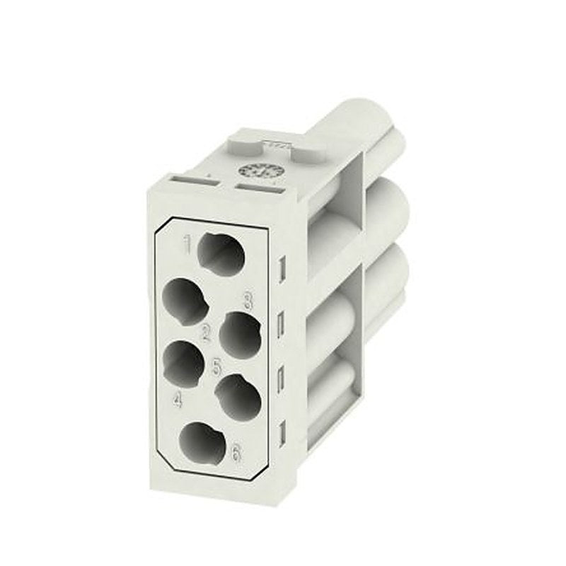 Weidmüller Heavy Duty Power Connector Insert, 16A, ModuPlug Series Male, 6 Contacts