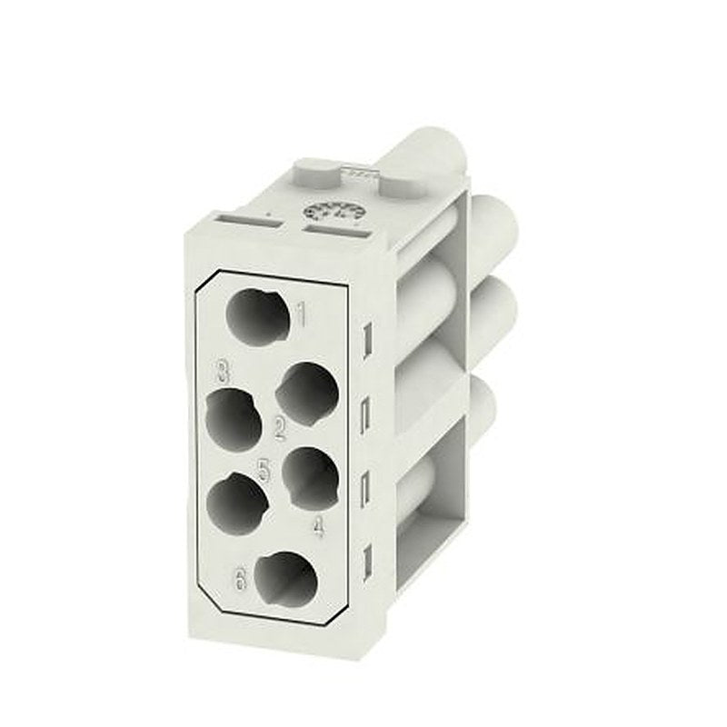 Weidmüller Heavy Duty Power Connector Insert, 16A, ModuPlug Series Female, 6 Contacts