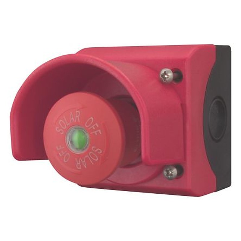 Eaton Push Emergency Stop Push Button Switch - 1 NO/1 NC, Plastic, 1 Cutouts, Red, SOLAR OFF, IP67, IP69K