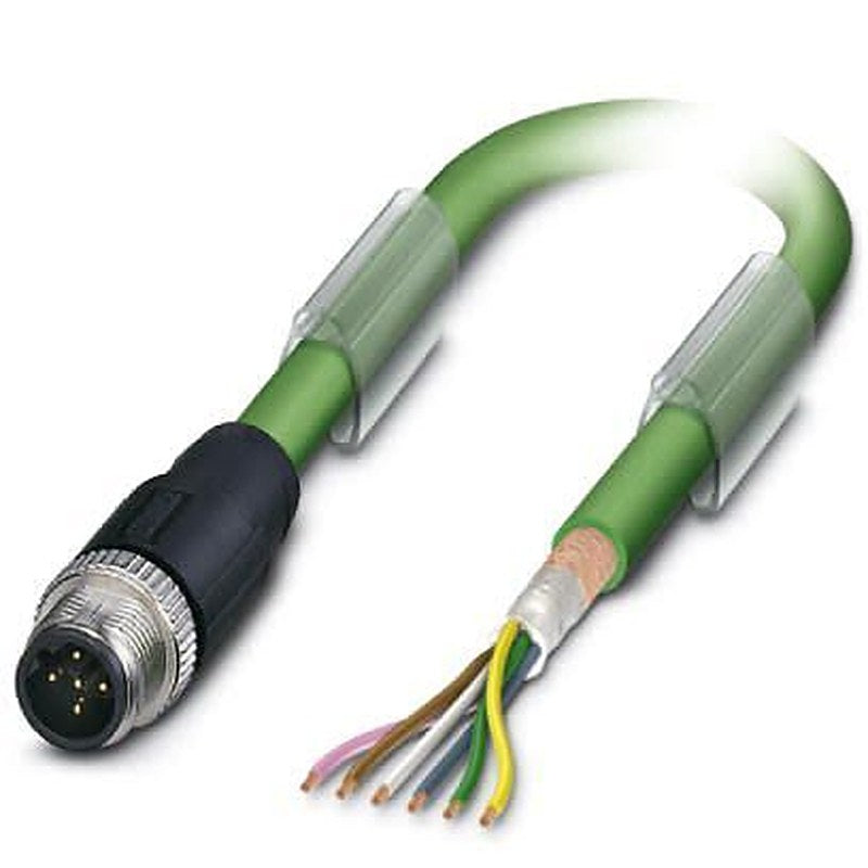Phoenix Contact Male 5 way M12, Straight to Unterminated Bus Cable, 5 m