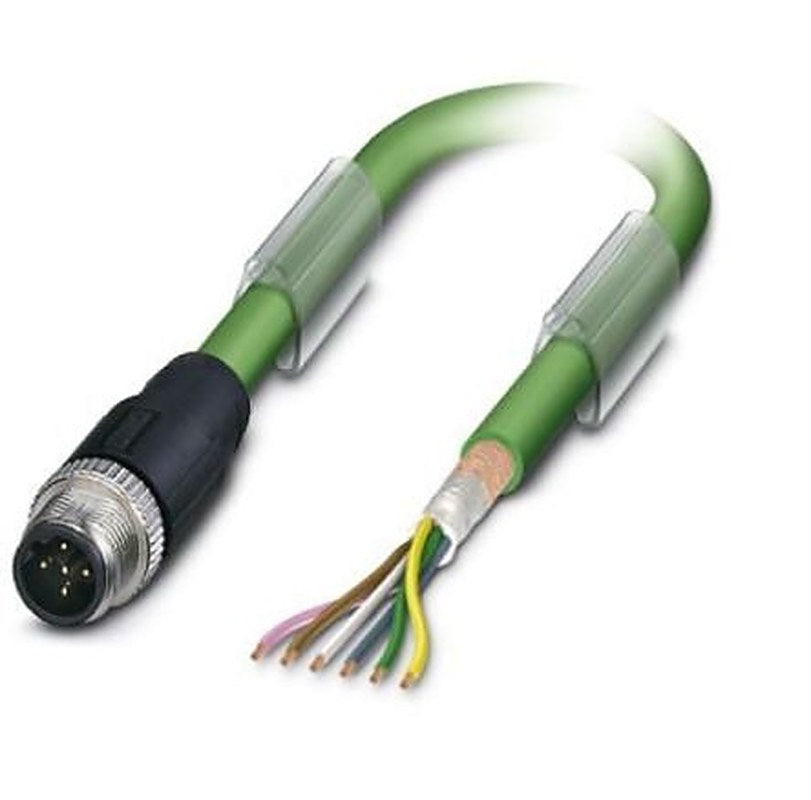 Phoenix Contact Male 5 way M12, Straight to Free Cable End Bus Cable, 10 m