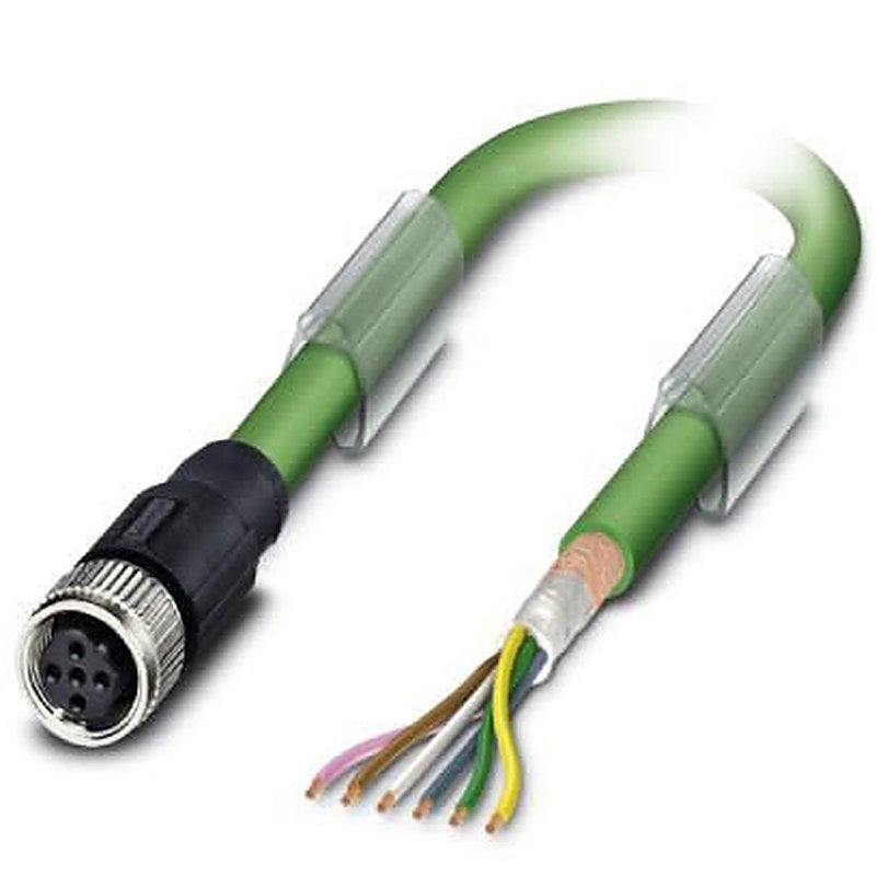 Phoenix Contact Female 5 way M12, Straight to Straight Socket M12 Bus Cable, 10 m