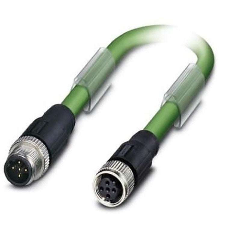 Phoenix Contact Male 5 way M12, Straight to Female 5 way M12 Bus Cable, 10 m