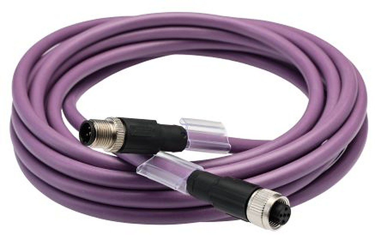 Phoenix Contact Female 5 way M12, Straight to Male 5 way M12 Bus Cable, 5 m