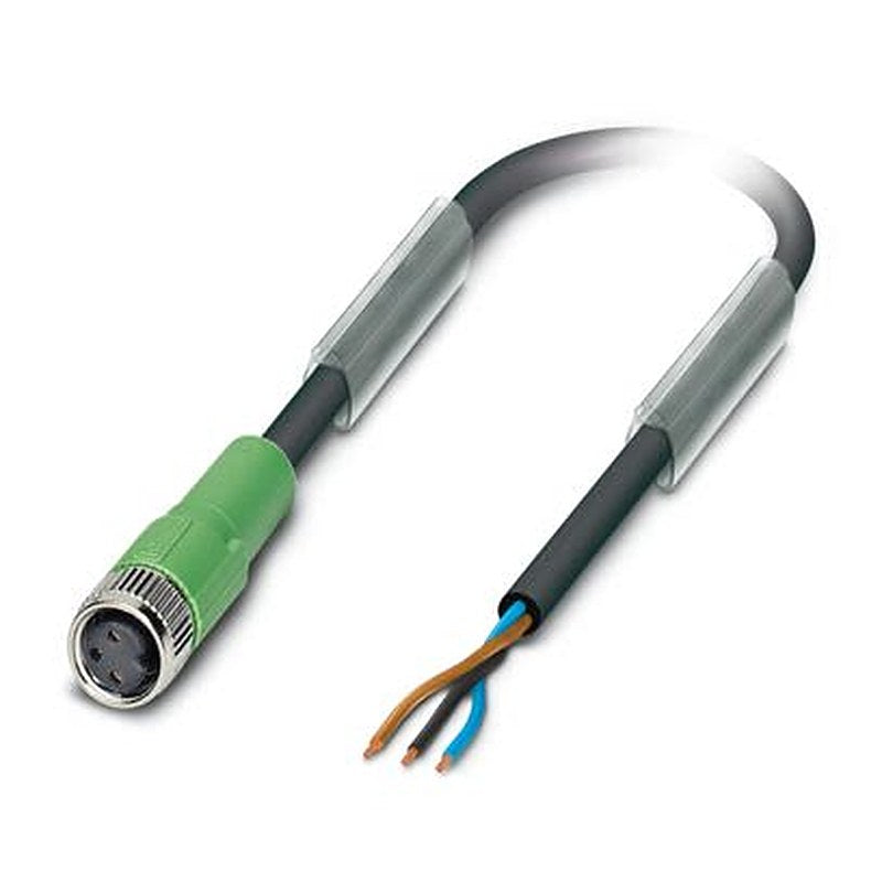 Phoenix Contact 3 way Free Cable End to Female 3 way M8, Straight Sensor Actuator Cable, 5 m