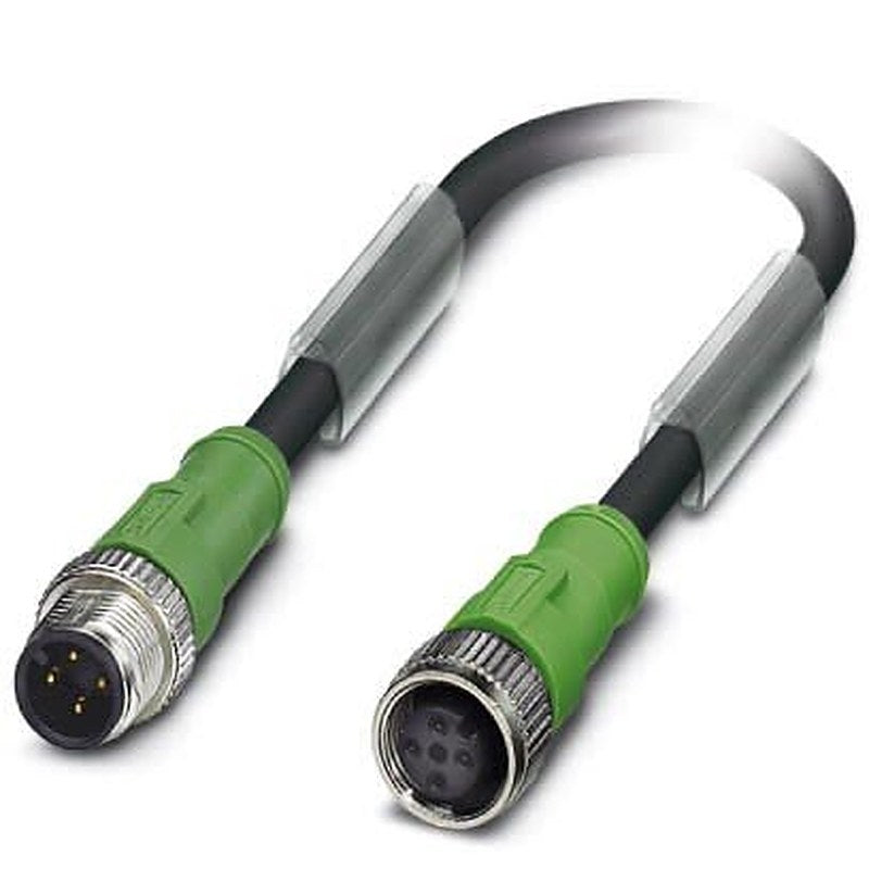 Phoenix Contact Male 4 way M12, Straight to Female 4 way M12, Straight Sensor Actuator Cable, 500 mm