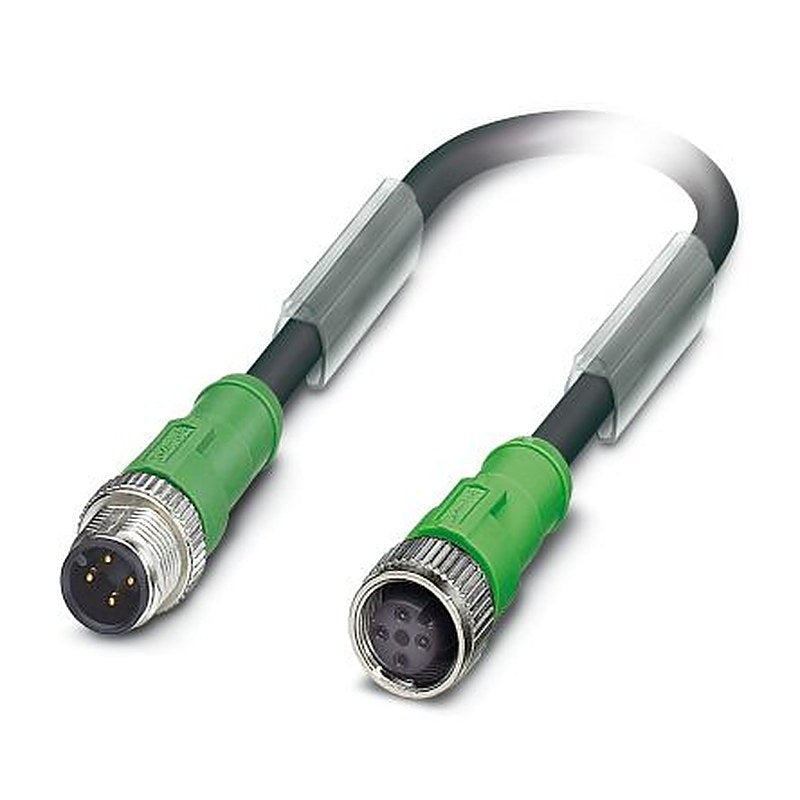 Phoenix Contact Male 4 way M12 to Female 4 way M12 Sensor Actuator Cable, 10 m