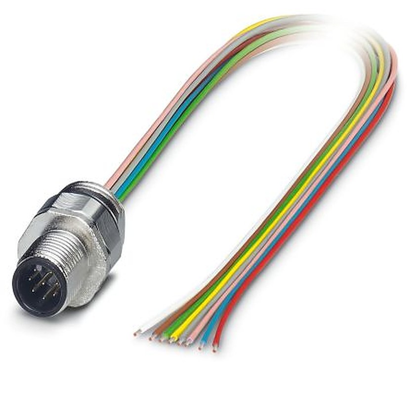 Phoenix Contact Circular Connector, 8 Contacts, Front, M12 Connector, Plug, IP67, SACC Series
