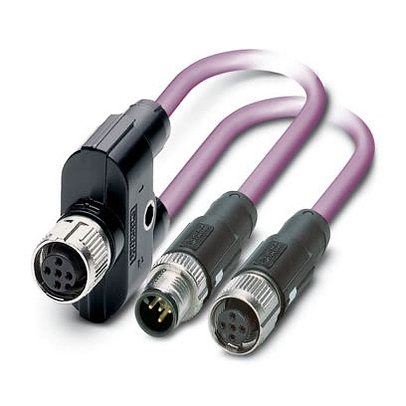 Phoenix Contact SAC Series Bus Cable, 2 Pairs, 0.25 mm², 500 mm Polyurethane