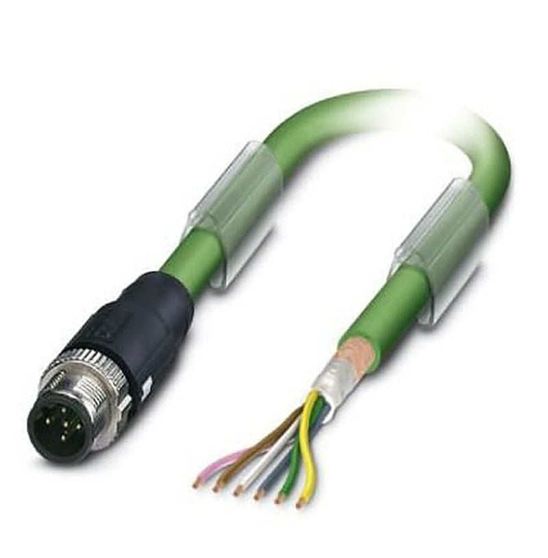 Phoenix Contact Male 5 way M12, Straight to Free Cable End Bus Cable, 10 m