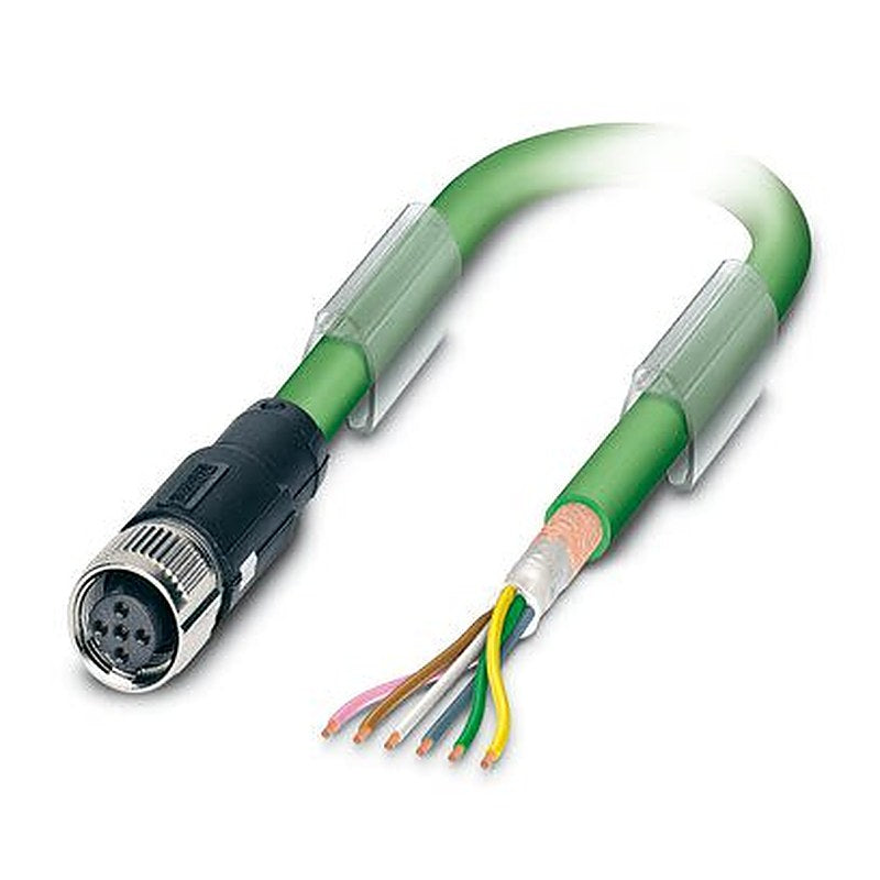 Phoenix Contact Bus Bus Cable, 2 Cores, 0.25mm² 24 AWG, Screened, 2 m, Green Polyurethane Sheath