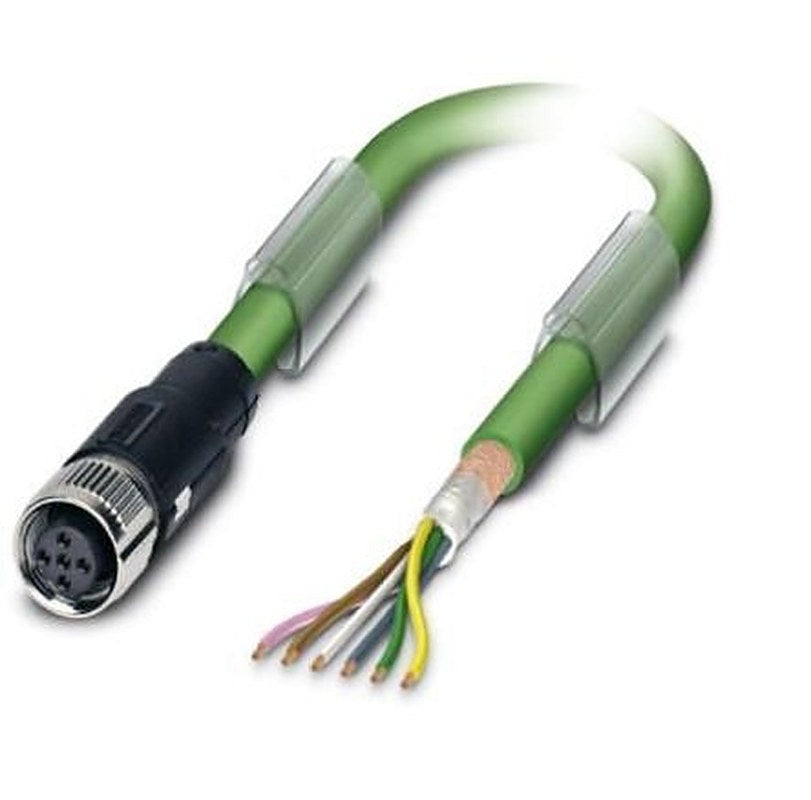 Phoenix Contact Female 5 way M12, Straight to Angled Socket M12 Bus Cable, 10 m