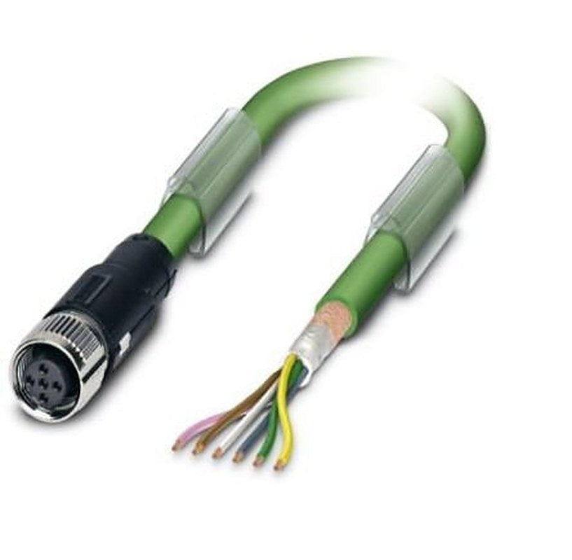 Phoenix Contact Female 5 way M12, Straight to Socket Bus Cable, 15 m