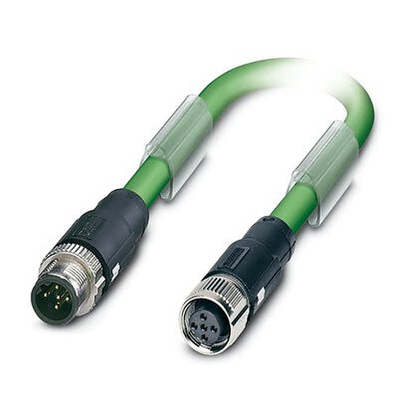 Phoenix Contact Bus Bus Cable, 2 Cores, 0.22mm² 24 AWG, Screened, 300 mm, Green Polyurethane Sheath