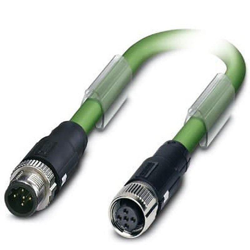 Phoenix Contact Male 5 way M12, Straight to Female 5 way M12 Bus Cable, 1 m