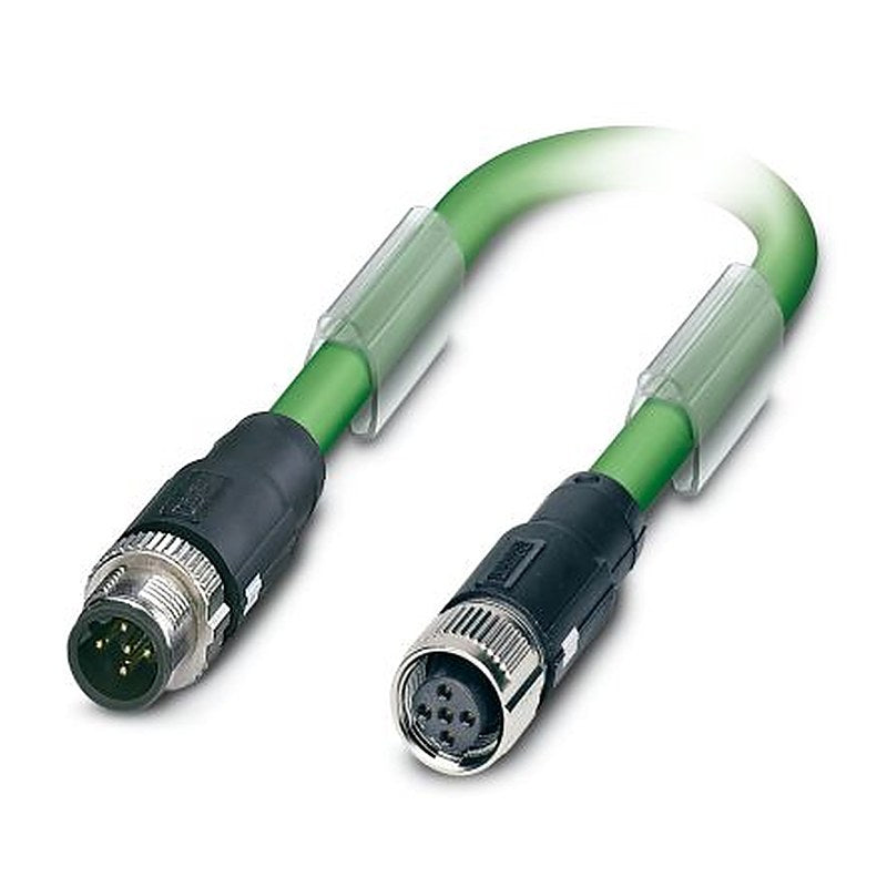 Phoenix Contact Male 5 way M12, Straight to Female 5 way M12 Bus Cable, 2 m