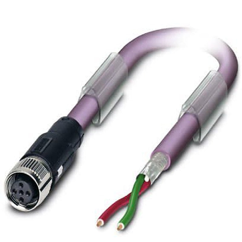 Phoenix Contact Female 5 way M12, Straight to Female 5 way Free Cable End Bus Cable, 15 m