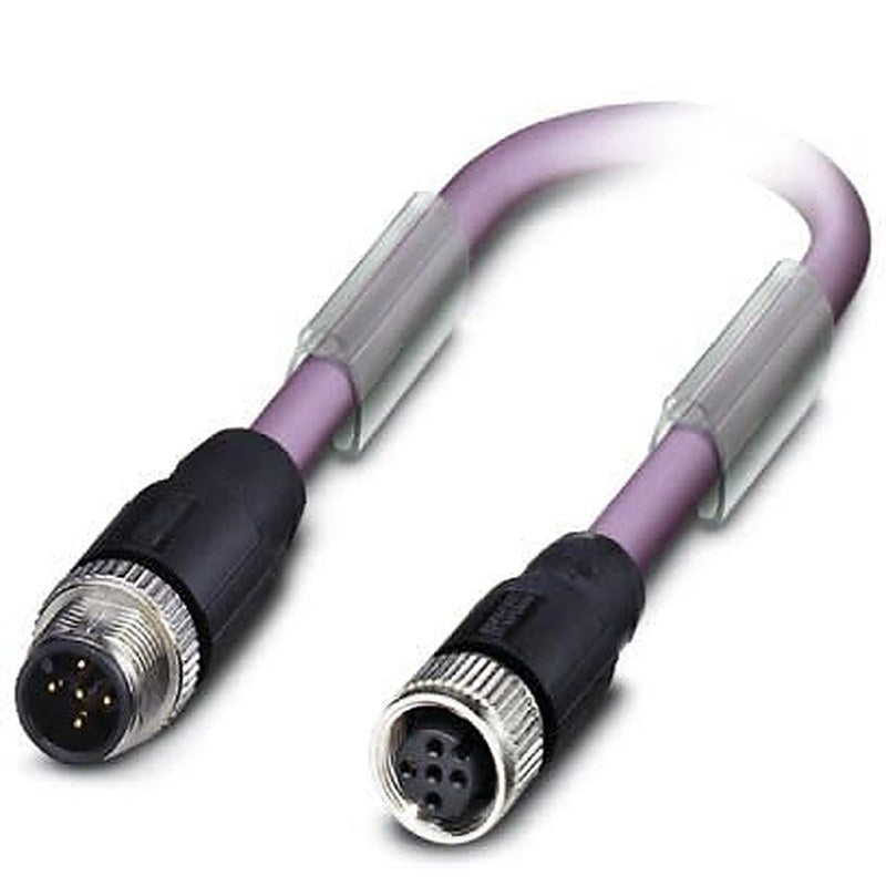 Phoenix Contact Male 5 way M12, Straight to Female 5 way M12 Bus Cable, 7 m
