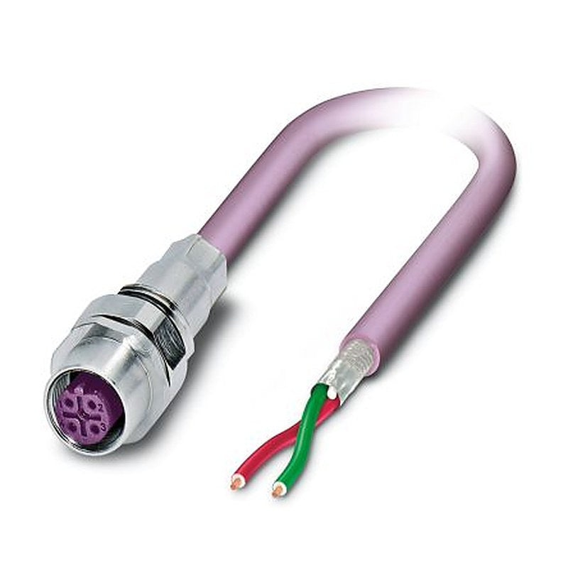 Phoenix Contact Female 2 way M12 to 2 way Bus Cable, 2 m