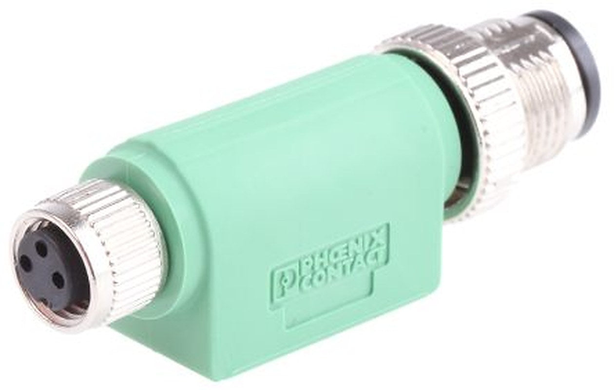 Phoenix Contact Straight Circular Connector Adapter 3 M12 Male 3 M8 Female