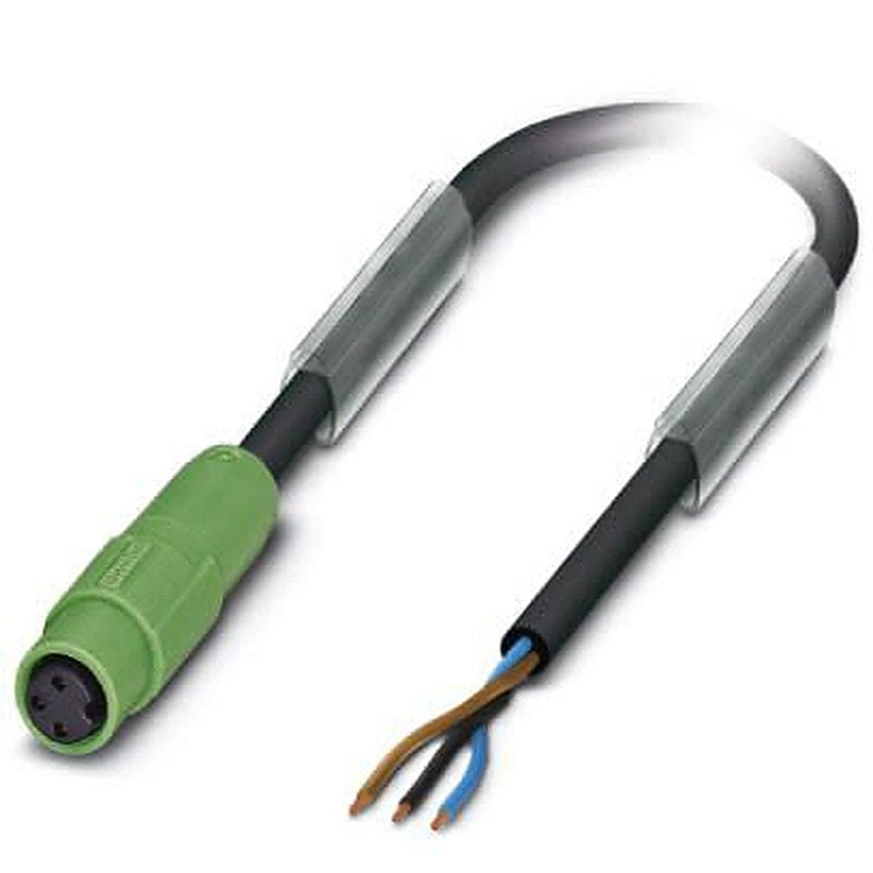 Phoenix Contact Female 3 way M8, Straight to Straight Socket M8 Snap In Sensor Actuator Cable, 2.5 m
