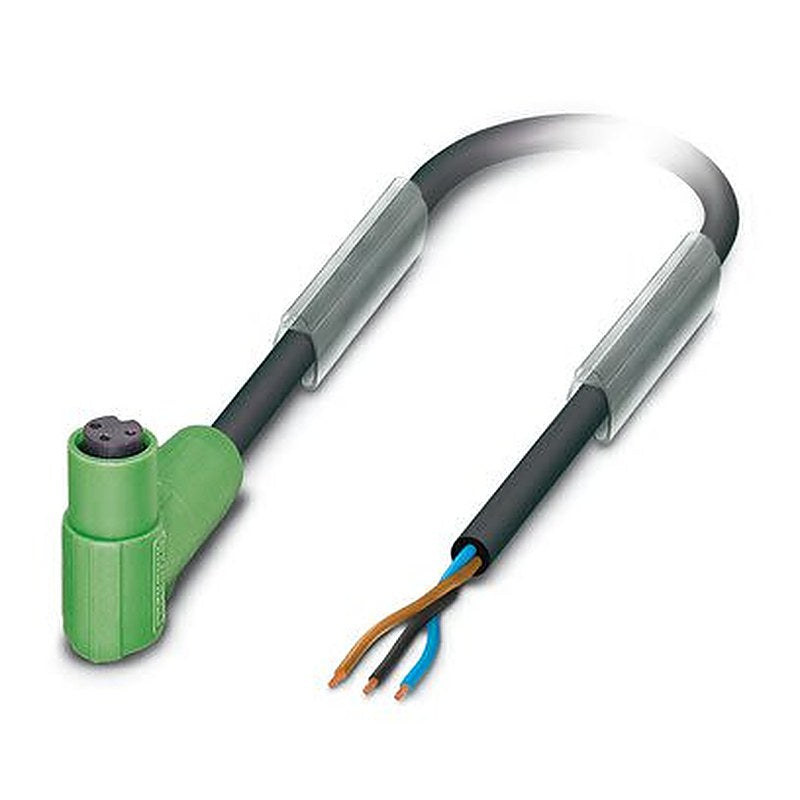 Phoenix Contact Free Cable End to Female 3 way Angled Socket M8 Actuator/Sensor Cable, 5 m