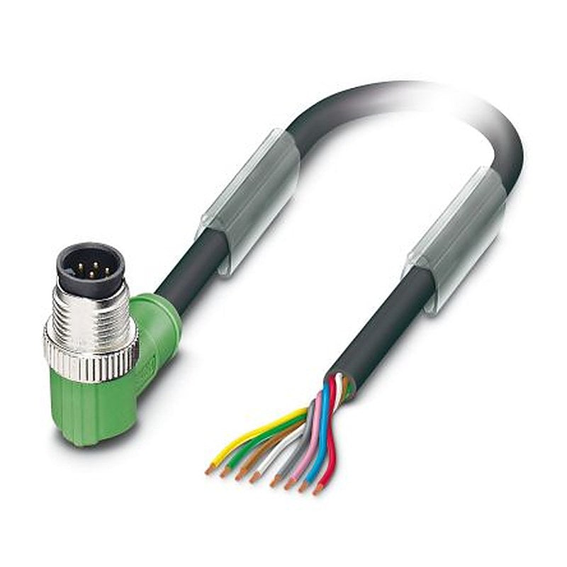 Phoenix Contact Male 8 way M12 to 8 way Unterminated Sensor Actuator Cable, 5 m