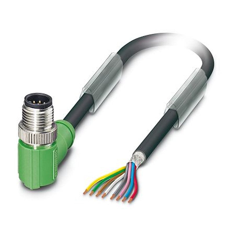 Phoenix Contact Male 8 way M12 to 8 way Unterminated Sensor Actuator Cable, 5 m
